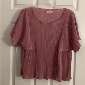 Madewell pink blouse